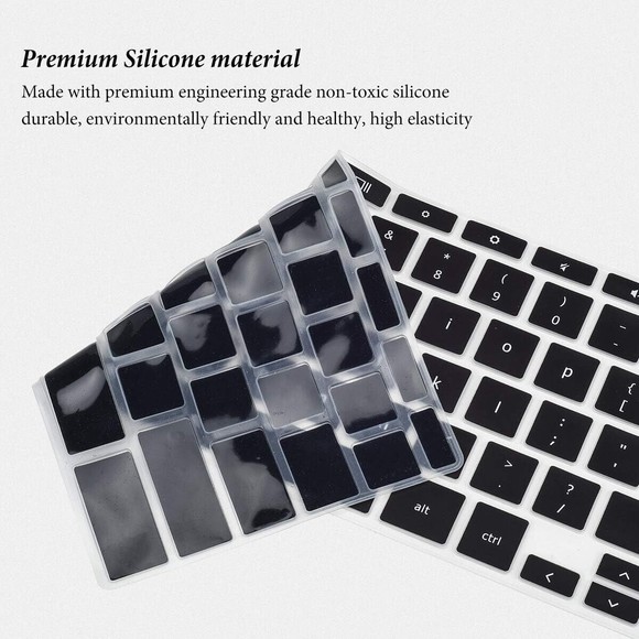 HP Chromebook 14 and 11 Keyboard Skin(Black) Casedao Brand - Picture 6 of 13